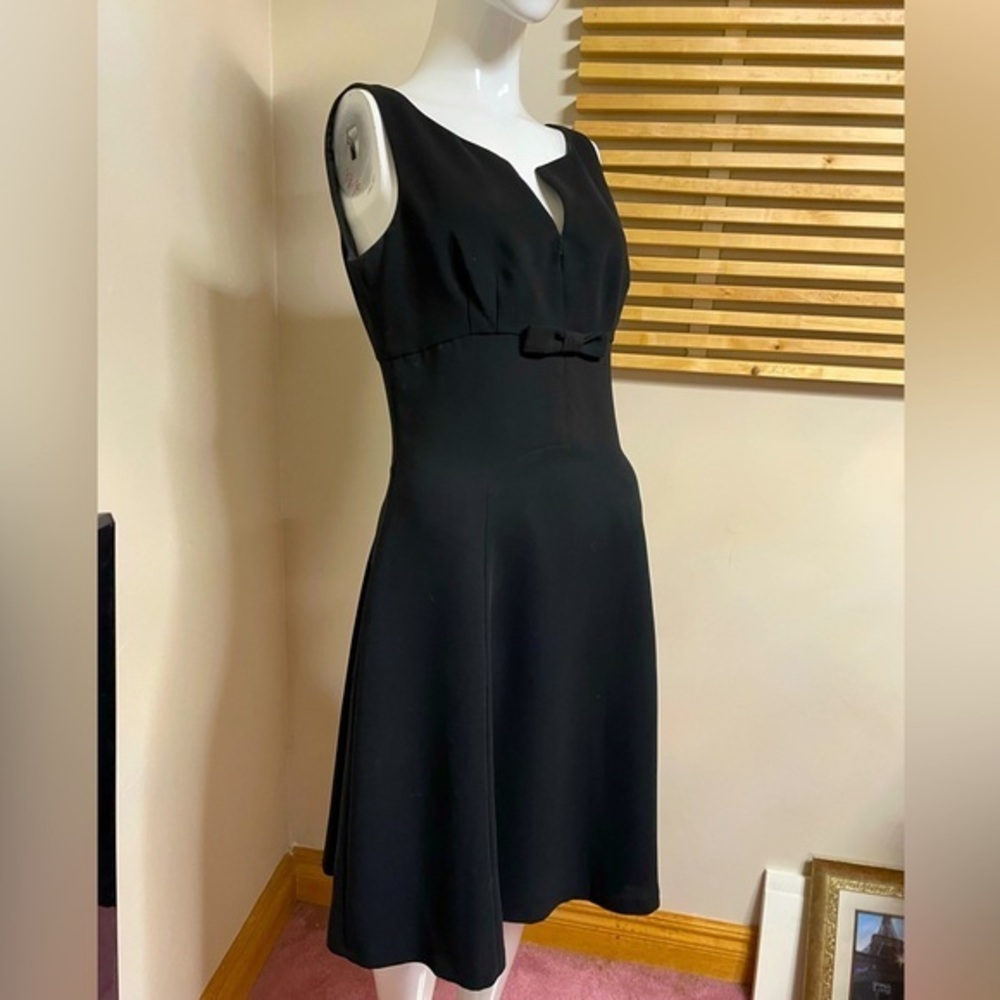 🥂Vintage Maggy London Fit and Flare Black Bow Cocktail Dress